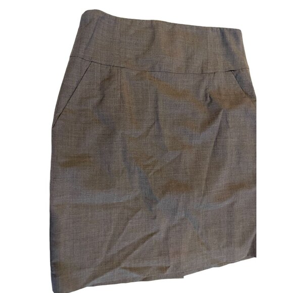 Banana Republic Women Straight & Pencil Mini Skirt Stretch Back Zip Gray Size 10 - Picture 1 of 6